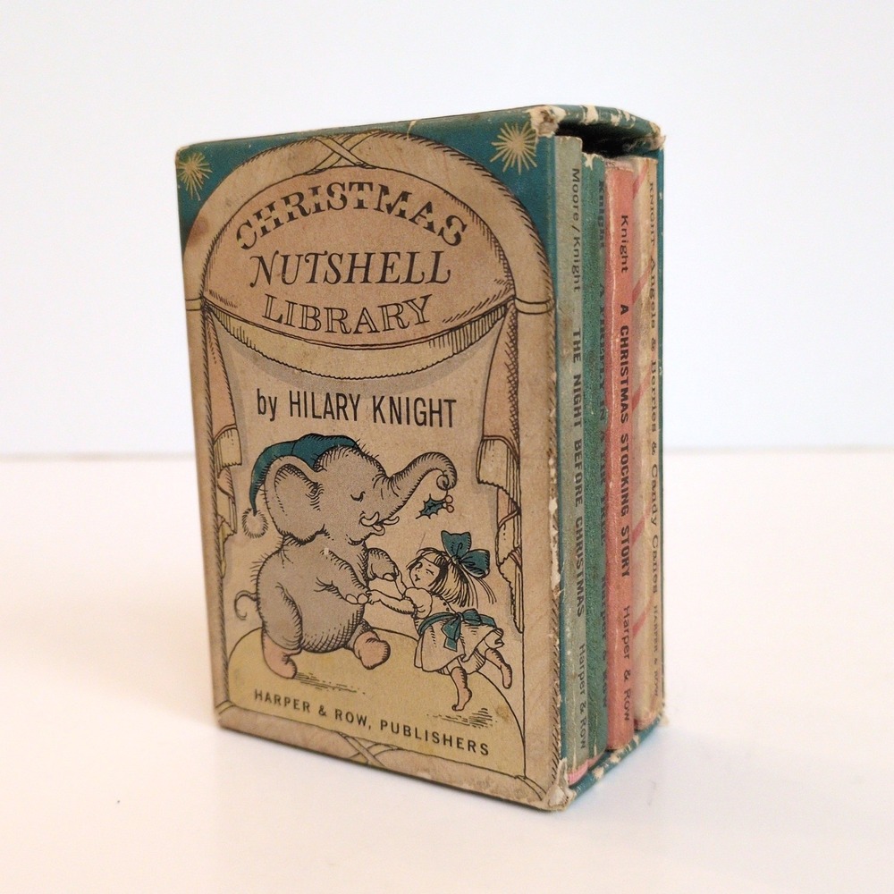 Vtg 1963 Harper & Row Christmas Nutshell Library Hilary Knight 4 Book Set Jacket